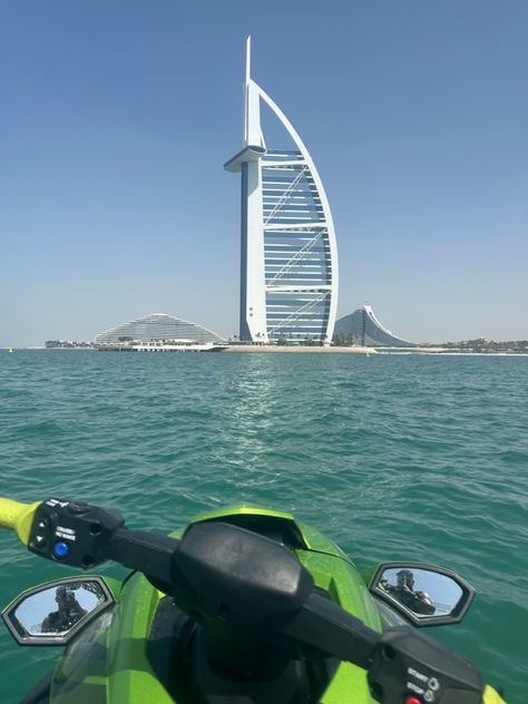 #jetski #dubai #uae #burjalarab Dubai Jetski, Dubai Jet Ski, Ski Diving, Water Bike, Dubai Beach, Post Insta, Bike Aesthetic, Burj Al Arab, Jetski