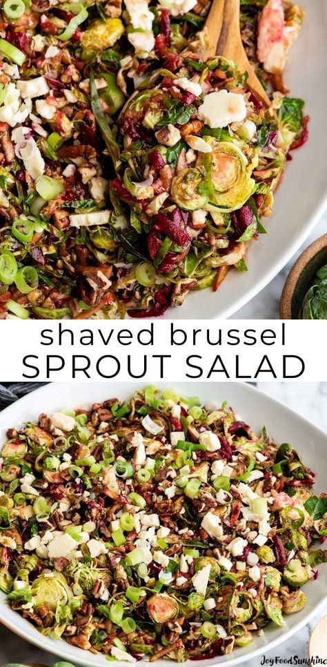 Brussel Sprouts Salad, Salad Fall, Salad Thanksgiving, Salad Winter, Salad Christmas, Shaved Brussel Sprout Salad, Shredded Brussel Sprout Salad, Brussel Sprout Salad Recipes, Sprouts Recipes