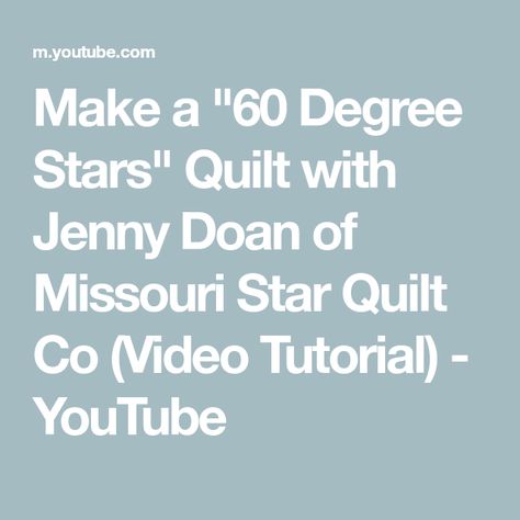 Jenny Doan Tutorials, Octagon Quilt, Missouri Quilt Company, Attic Window Quilts, Missouri Star Quilt Company Tutorials, Quilt Easy, Missouri Star Quilt Tutorials, Star Video, Lattice Quilt