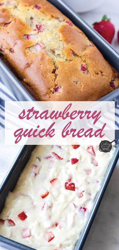 Easy Strawberry Bread, Fresh Strawberry Muffins, Strawberry Bread Recipes, The Perfect Loaf, Strawberry Banana Bread, Fresh Strawberry Recipes, Strawberry Breakfast, Strawberry Bread, Easy Dessert Recipes Quick