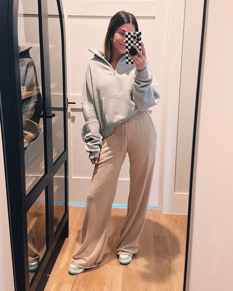 Straight Leg Joggers Outfit, Cream Joggers Outfit, Cream Joggers, Jeans And Bodysuit, The Sister Studio, Straight Leg Joggers, Sister Studio, Happy Saturday Friends, Target Jeans