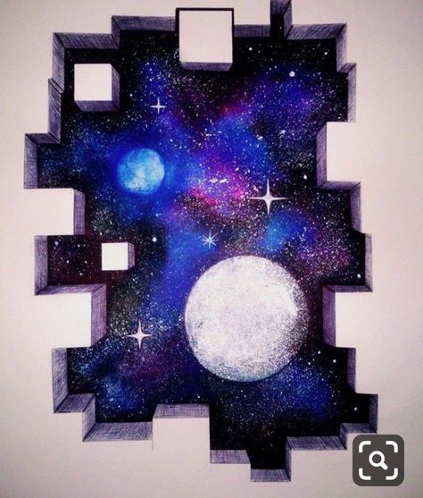 Galaxy Art Drawing, Art Galaxie, Galaxy Drawings, Art Spatial, Space Drawings, 3d Art Drawing, Monster Drawing, 캐릭터 드로잉, Encaustic Art