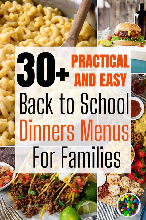 School Night Supper Ideas, Meal Prep Ideas Dinner Families, Work Day Dinners, Easy Weekly Dinner Menu Ideas Healthy, Two Weeks Of Dinner Ideas, Easy Dinner Schedule, School Day Dinner Ideas, Meal Plan Ideas Family, Easy Dinner Weeknight Meals