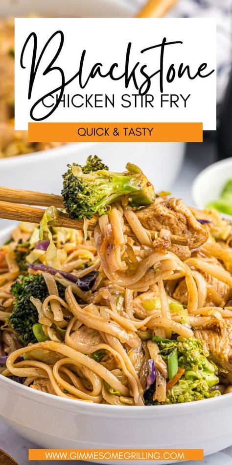 Chicken Stir Fry On Blackstone, Blackstone Chicken Stir Fry Recipes, Stir Fry Recipes Blackstone, Blackstone Grill Meal Prep, Blackstone Stir Fry Recipes, Blackstone Meal Ideas, Blackstone Meal Prep, Blackstone Stir Fry, Blackstone Chicken