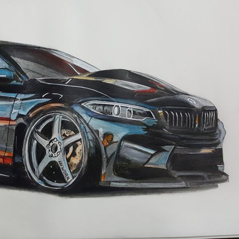 By Jazz Malhotra Bmw M2 Cs, Bmw M2, Car Drawings, Bmw, Drawings