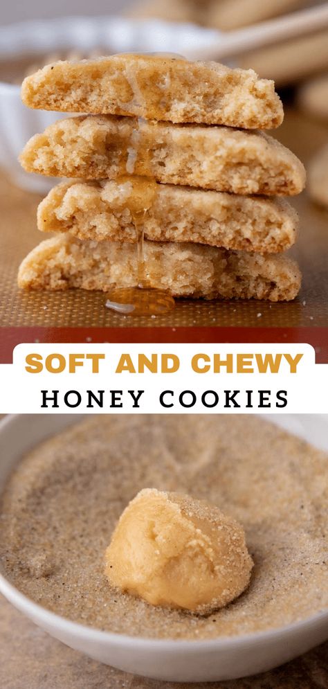 Everyday Cookies, Honey Cookies Recipe, Cookies Soft And Chewy, Lifestyle Of A Foodie, Soft Cookie Recipe, Honey Cake Recipe, Cookie Sandwiches, Real Honey, Cookies Soft