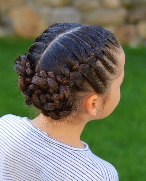 Easy Hair Styles For Dance, Cute Marching Band Hairstyles, Ballet Dancer Hairstyle, Braided Hairstyles For Dance Competitions, Gymnastic Competition Hairstyles, Competition Hairstyles Dancers, Figure Skating Hairstyles Competition, Gymnastics Hairstyles For Kids, Kids Graduation Hairstyles