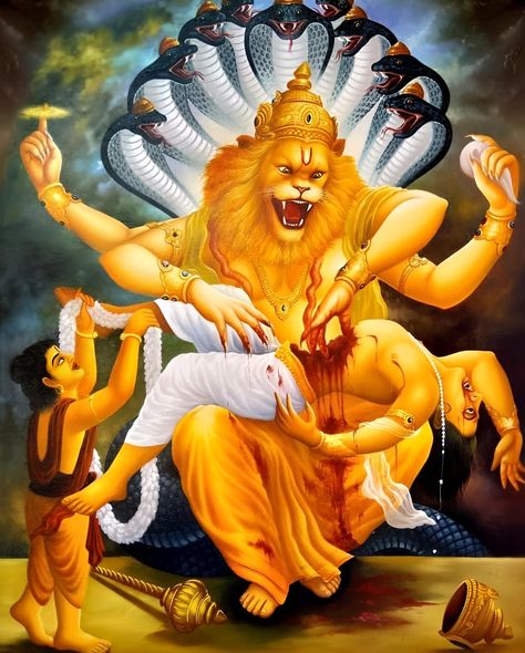 Ugra Narasimha Swamy Images Hd, Ugra Narasimha Swamy Images, Narasimha Swamy Images, Lord Narayana, Narasimha Swamy, Alchemy Tattoo, Big Cats Photography, Lord Rama Images, Durga Painting