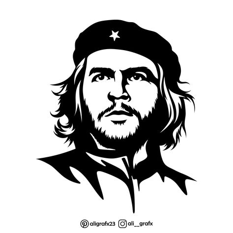 Che Guevara Silhouette Stencil Che Guevara Tattoo, Portrait Stencil, Che Guevara Photos, Che Guevara Images, Che Guevara Art, Face Stencils, Car Sticker Design, Border Collie Mix, Silhouette Stencil