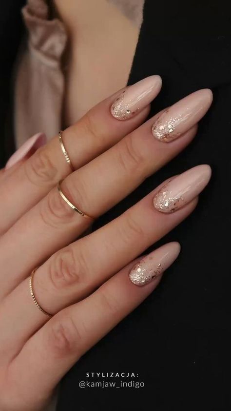 68 Classy Wedding Nails Perfect For Your Big DayCute DIY Projects | Page 3 Wedding Nails For Burgundy Dress, Bridal Nails Wedding Gold, Neutral Bridal Nails Almond, Good Wedding Nails, Outdoor Wedding Nails, Wedding Nails Champagne Ivory, Wedding Nails Design Gold, Bridemaid Nails Simple, Champagne Bridesmaid Nails