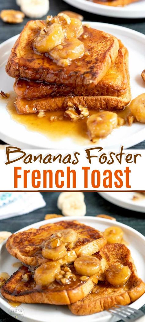 Banana Topping, Banana Foster Recipe, Churro French Toast, Banana Bread French Toast, Easy French Toast, French Toast Casserole Easy, Bananas Foster French Toast, Easy French Toast Recipe, Toast Pizza