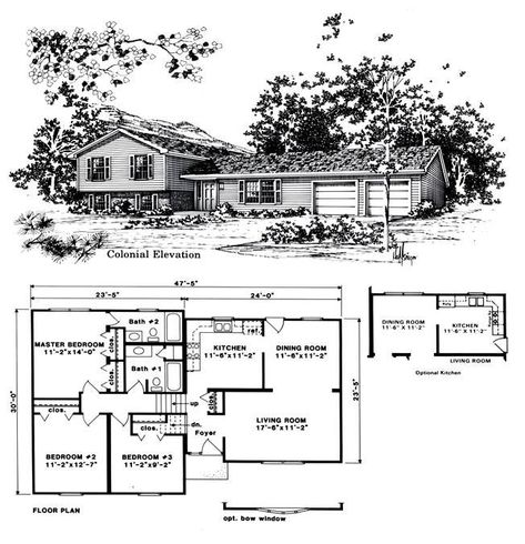 Tri Level Floor Plans, 1970s Floor Plans, 1970s House Plans, Tri Level House Plans, 1970s House Remodel, Tri Level House, Split Level Floor Plans, Split Level Remodel Exterior, Split Level House Plans