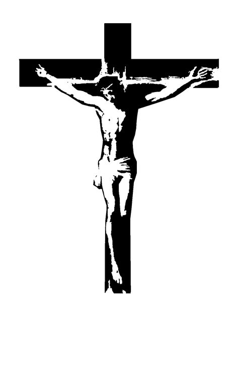 Jesus On The Cross Tattoo, The Cross Tattoo, Jesus On Cross Tattoo, Cross Template, Crucifix Tattoo, Jesus On Cross, Cross Drawing, Christ Tattoo, Jesus Drawings