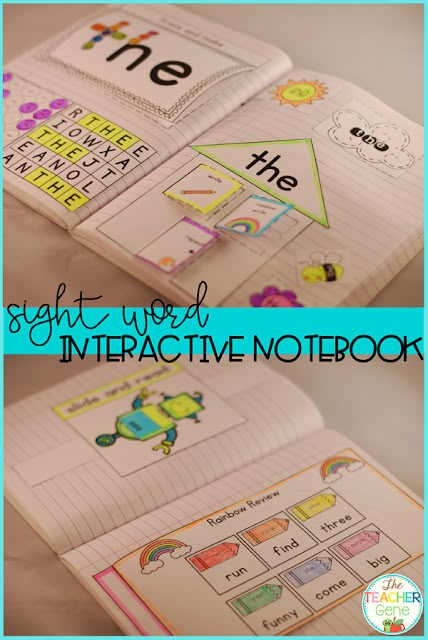 Sight Word Interactive Notebooks - Help your preschool, Kindergarten, 1st, and 2nd grade classroom or homeschool students master their sight words with these fun, engaging, hands-on activities. You'll get great interactive notebooks you can use throughout the year to master tricky words with ease. Great for the kinesthetic or hands on learner in your classroom or homeschool. (Foundations, Year 1, 2, 3, Kindy, Kinder, preK, first, second graders, literacy, ELA) Sight Word Hands On Activities, Second Grade Interactive Notebooks, Literacy Rotations Kindergarten, Sight Word For Preschool, Kindergarten Notebook Ideas, 1st Grade Sight Word List, Writing Center First Grade, Kindergarten Interactive Notebooks, Sight Word Tracker