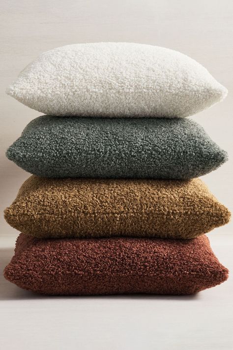 Remember snuggling up with a soft, plush Teddy Bear as a kid? Relive that feeling every time you nod off on the couch with these Teddy Bear Faux Fur Pillows. Faux Fur Pillow, Fur Pillow, Embroidered Pillow Covers, Feather Pillows, Pillow Texture, Winter Home Decor, Faux Fur Throw, Pottery Barn Teen, Embroidered Pillow