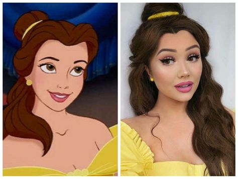 Belle Costume Makeup, Belle Halloween Makeup, Belle Makeup Look, Belle Makeup Disney, Belle Makeup Looks, Princess Belle Makeup, Belle Costume Diy, Redhead Halloween, Belle Halloween Costume