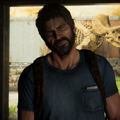 The Last Of Us Part II Remastered Joel Miller icon pfp aesthetic 4k hd tlou dinosaur museum Joel Miller Icon, Icon Pfp Aesthetic, Dinosaur Museum, Joel And Ellie, Joel Miller, Nice Teeth, Ralph Macchio, Hayden Christensen, Haircut Inspiration