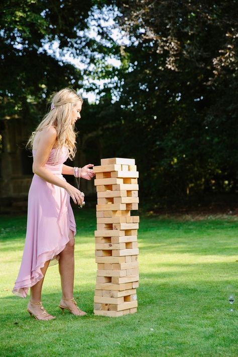 Giant Garden Games, Outdoor Wedding Games, Wedding Lawn, Lawn Games Wedding, Diy Your Wedding, Giant Jenga, Garden Games, Wedding Money, Summer Lawn