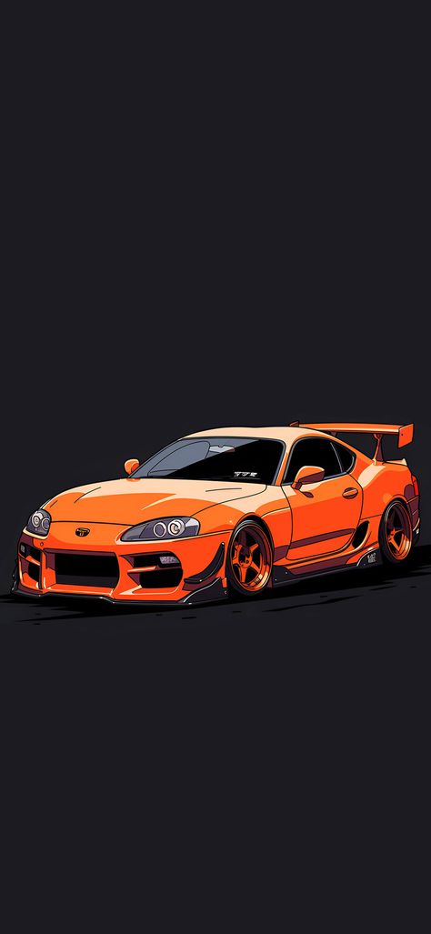 Orange Jdm Cars, Wrestling Workout, Mini Morris, Manchester United Team, Toyota Supra Mk4, Jdm Wallpaper, Cool Car Drawings, Automotive Artwork, Car Artwork