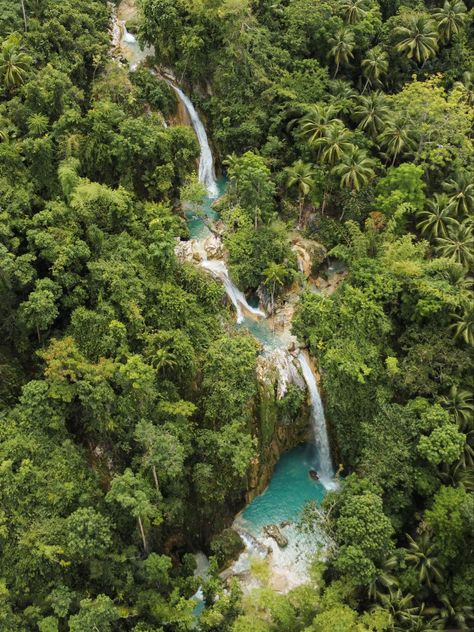 Crystal Clear Waterfalls Surrounded by Lush Greenery at Inambakan Falls, Cebu, Philippines Nature In Philippines, Philippines Waterfalls, Precolonial Philippines, Philippines Landscape, Philippines Places, Philippines Nature, Most Beautiful Nature, Philippine Travel, Travel Philippines