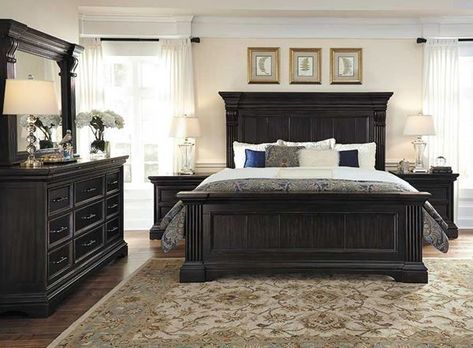 Show products in category Bedroom Sets Black Bedroom Furniture, Traditional Bedroom Decor, King Bedroom Sets, Bedroom Sets Queen, Bedroom Panel, Queen Bedroom, King Bedroom, Traditional Bedroom, Design Visual