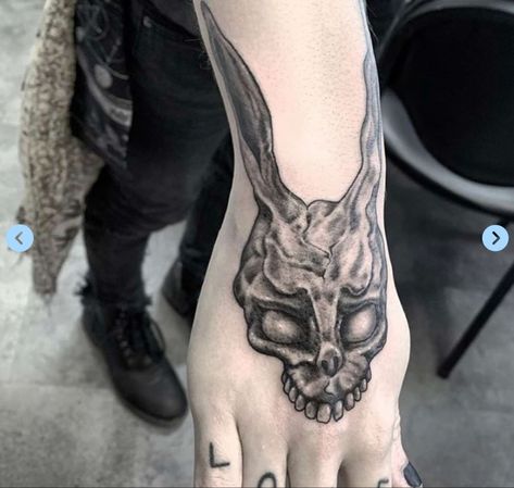 Donnie Darko Tattoo, Frank Tattoo, Misfits Tattoo, Small Tats, Wicked Tattoos, Donnie Darko, Johnnie Guilbert, Hair Tattoos, Makeup Tattoos