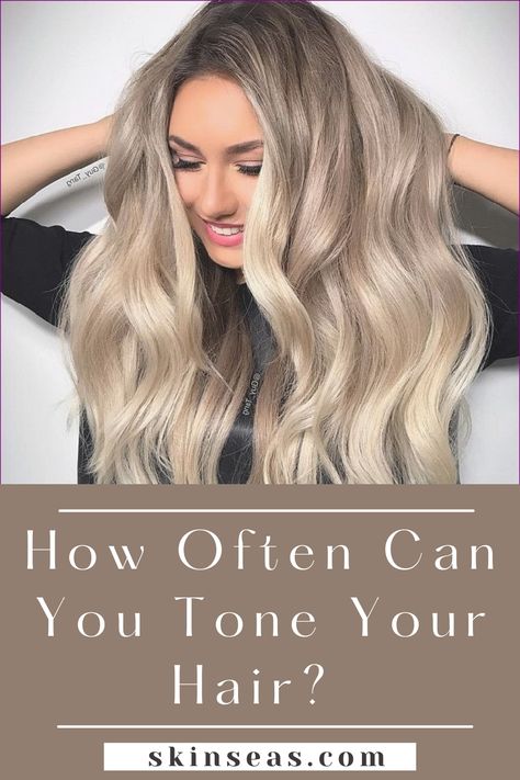 Toning your hair is an important step if you want to prevent unwanted brassy undertones. But how often can you tone your hair? Let's find out. How To Tone Golden Blonde Hair, Get Brassy Tones Out Of Hair, At Home Toner For Brassy Hair, Toning Brassy Blonde Hair, How To Tone Brassy Hair At Home, How To Tone Your Hair At Home, How To Use Toner On Hair, How To Tone Down Blonde Hair, How To Remove Brassy Tones From Hair