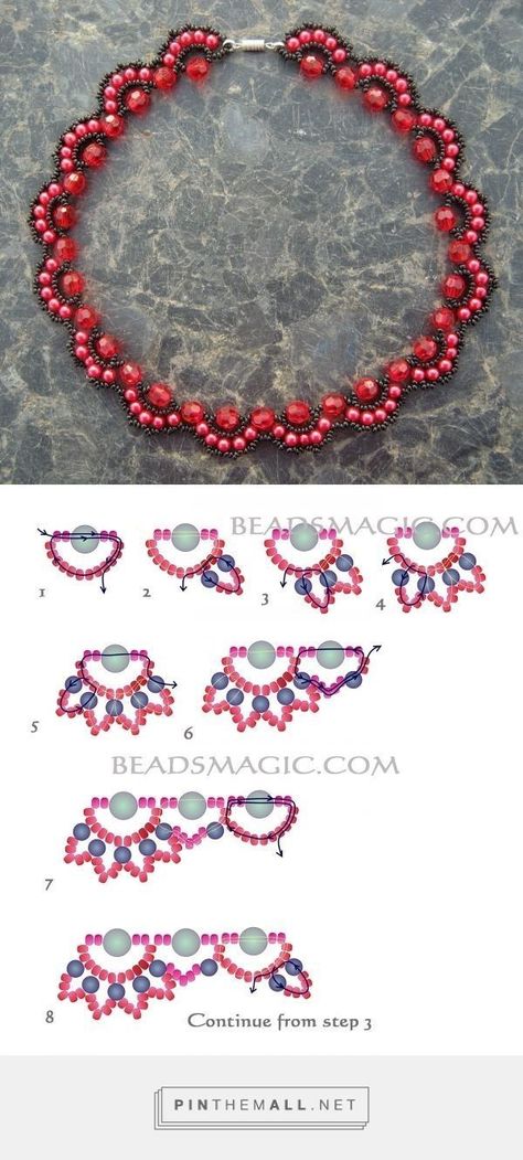 Seed Bead Tutorials, Seed Bead Bracelets Tutorials, Beads Magic, Seed Bead Bracelet Patterns, Beaded Necklace Tutorial, Bead Tutorials, Beaded Necklace Patterns, Beaded Bracelets Tutorial, Necklace Tutorial