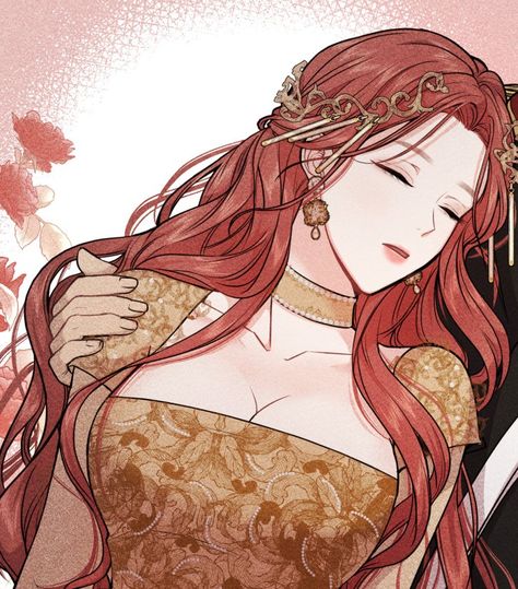 Red Hair Princess Anime, Manhwa Hairstyle Female, Secret Bedroom, Anime Red Hair, Manga Drawing Tutorials, Long Red Hair, Female Cartoon, Cartoon Outfits, Manga Books