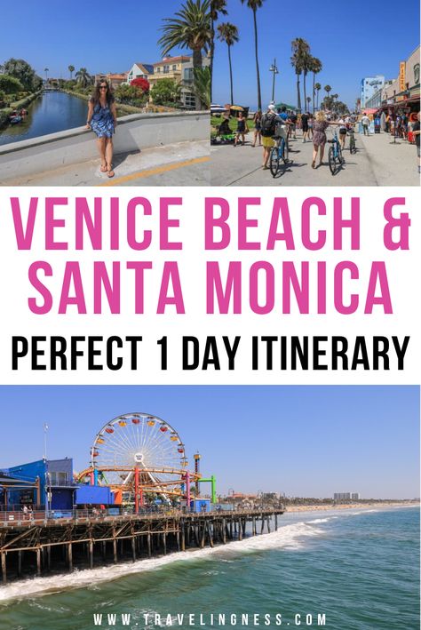 Myself sitting on a bridge of the Venice Canals, the Venice Beach boardwalk and the Ferris wheel and Pacific Ocean at the Santa Monica Pier. Santa Monica Outfit Winter, Los Angeles Santa Monica Pier, Things To Do In Venice Beach California, Santa Monica Outfit Summer, Things To Do In Santa Monica, Santa Monica Pier Outfit, Venice Beach Outfit, California Beach Girl, Los Angeles Itinerary