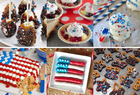 The Great Big List of Patriotic Desserts –sprinkles will fly with these 75+ AMAZING patriotic desserts from your favorite bloggers; a recipe roundup that will snap, crackle, and POP! Patriotic Desserts, 4th Of July Recipes, July Recipes, Recipe Roundup, Kids Party, Sprinkles, 4th Of July