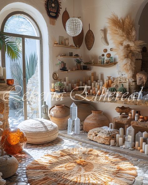 Botanical boho Crystal oasis 3/3 🪷🤎🕊️ Which room do you choose? ———————————— Follow @lekeria_ethereal for more ———————————— #spa #aiart #girly #girlyaesthetic #aesthetic #boho #bohoaesthetic #crystal #crystalshop #spiritual #healing #healingjourney #healingcrystals #healingimages Mystical Aesthetic, Healing Images, Boho Spiritual, Aesthetic Boho, Healing Space, Boho Crystal, Spa Room, Branding Mood Board, Boho Aesthetic