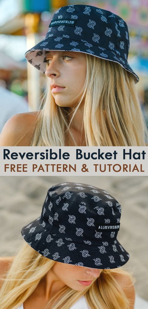 Reversible Bucket Hat Pattern & Tutorial Free Beanie Sewing Pattern, Reversible Bucket Hat Pattern, Bucket Hat Sewing Pattern Free Printable, Free Hat Sewing Patterns For Women, Bucket Hat Pattern Free Sewing, Diy Bucket Hat Free Pattern, Free Bucket Hat Sewing Pattern, Free Bucket Hat Pattern, Sew Hat