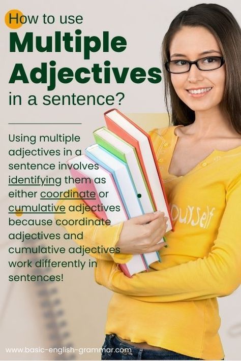 How To Use Multiple Adjectives in a Sentence? Coordinate Adjectives, A Sentence, Middle Grades, English Grammar, Being Used, Grammar, How To Use