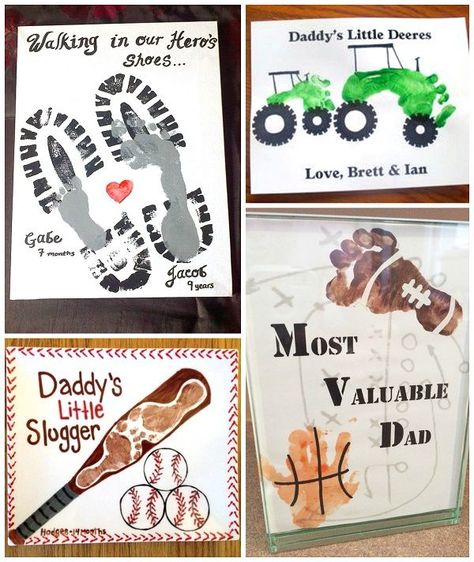 Father's Day Footprint Gift Ideas from the Kids - Crafty Morning Diy Father's Day Crafts, Crafty Morning, Fathers Day Art, Footprint Craft, Footprint Crafts, Diy Father's Day Gifts, Handprint Crafts, Daycare Crafts, Father's Day Diy