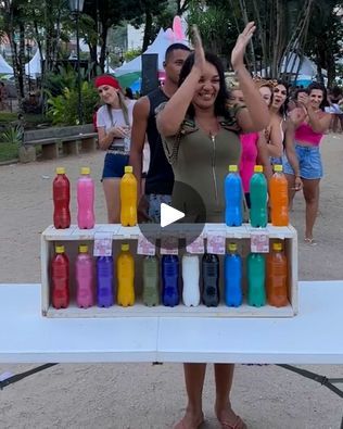 Colourful bottle match game | You have to match the colourful bottles to win 😮 | By LADbibleFacebook Fun Games For Office Parties, Colour Games For Adults, Colour Party Ideas Adults, Carnival Games Kids, Eid Games, Game Ideas For Adults, Card Games For Adults, Bottle Game, Fun Games For Adults