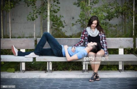 Lap Pillow, Millionaire Dating, Young Couple, Beautiful Couple, Park Bench, Dating Sites, Sun Lounger, Beautiful People, Bench