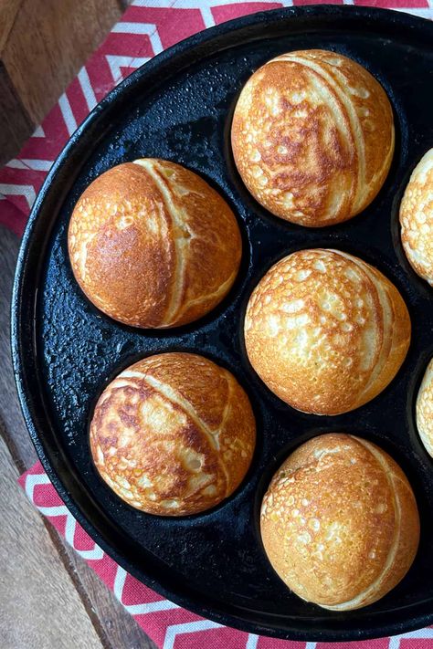 Aebleskiver (Danish Pancake Balls) Danish Pancake Balls, Aebleskiver Recipe, Ebelskiver Recipe, Pancake Balls, Danish Pancakes, Travel The World, Beignets, Meals For The Week, Meal Planner