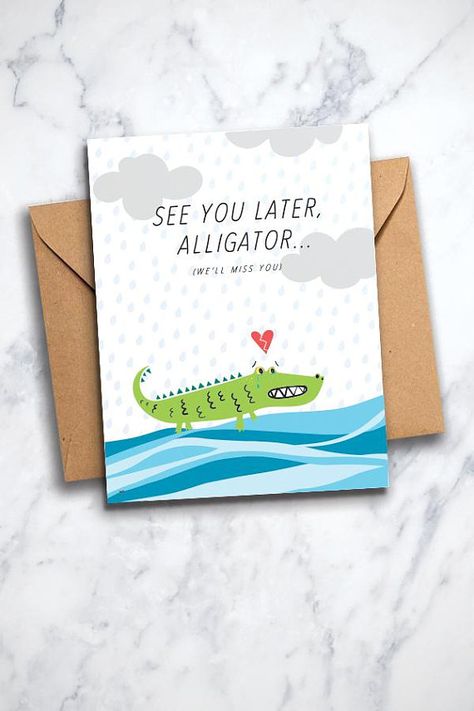 Printable Goodbye Card Sad New Job / Moving Greeting Card Goodbye Cards For Students, Farewell Card Design, We Will Miss You, Goodbye Card Coworker, Diy Goodbye Cards Friends, Moving Card, Last Day Of Work Goodbye Card, Goodbye Cards For Kids, Goodbye Cards For Coworkers