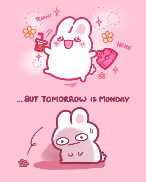 Hahahah… ha And then the realization hits 🫠 I wish I had more time to do cute comic strips like this one. They are so much fun and don’t take long to draw 🥺 🏷️ #verydemure #girlboss #artoftheday #kawaiiart Cute Comic Panels, Cute Comic Strips, Cute Comic, Tomorrow Is Monday, Sweet Pictures, Funny Comic, Do Cute, Sweet Pic, Kawaii Doodles