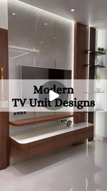 Sleek Tv Unit Design, Sleek Tv Unit, Modern Tv Unit, Modern Tv Unit Designs, Tv Unit Design Modern, Modern Tv Units, Tv Wall Design, Tv Unit Design, Living Room Design Decor