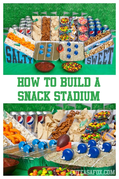 Football Snack Stadium, Fantasy Draft Party, Easy Football Snacks, Fantasy Football Party, Football Draft Party, Fantasy Football Draft Party, Snack Stadium, Fantasy Draft, Make Greek Yogurt