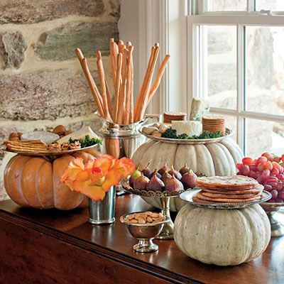 pumpkin-buffet-l-southern-living Thanksgiving Table Inspiration, Pumpkin Party, Fabulous Fall, Fall Party, Fall Table, Fall Holidays, Holidays Thanksgiving, Thanksgiving Table, Fall Fun