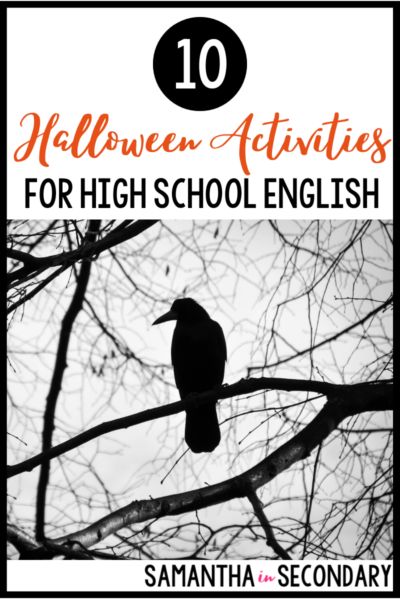 Fall High School Activities, Ela Activities High School, Halloween English Activities High School, Halloween Activities For High School, High School Halloween Activities, Halloween English Activities, Season Lessons, High School Halloween, Hs Classroom