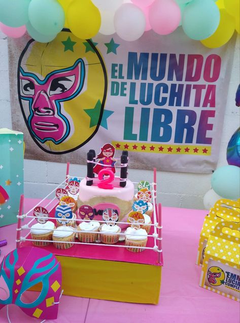 Luchador Party Ideas, Luchador Birthday Party, Luchador Cake, Lucha Libre Birthday Party, Luchador Party, Lucha Libre Party, 49 Birthday, Crafts For Teens To Make, 5 De Mayo