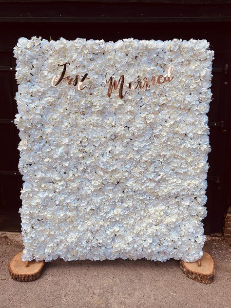 This gorgeous ivory flower wall is made up of roses and hydrangeas and available to hire as a standalone backdrop or with your indoor photobooth! Roses And Hydrangeas, Ivory Flower, Vintage Weddings, Ivory Flowers, Flower Wall, Photo Booth, Hydrangea, Wedding Decor, Wedding Decorations