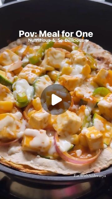 Aishwarya Sane on Instagram: "This is the best way to use Leftover Rotis💯 //
Meal for One pt1~ ROTI PIZZA 💛🍕

This is a series where I will show you all the foods that
✨ I love to eat
✨ are well balanced 
✨ are easy to recreate 
✨ can be made in small quantities! 

This Roti Pizza is my favourite meal that comes together in less than 10minutes! 🔥 I make it every now and then, especially on busy days. 

It’s way healthier than a regular pizza & tastes just as good! 🤤

So, Do try it asap! & Follow along for more fun recipes coming soon! 💛

#pizza 

{leftover roti, pizza, Indian pizza, quick meals, lunch, dinner, cheese}" Roti Pizza Recipes, Pizza Indian, Roti Pizza, Leftover Roti, Indian Pizza, Meal For One, Fun Recipes, Now And Then, Meals For One