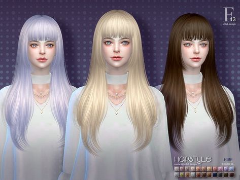 S4cc Hair, Hair Ts4, Ts4 Hair, Sims 4 Cc Hair, Hime Cut, Hair Shrinkage, Face Template, Pelo Sims, Sims 4 Dresses