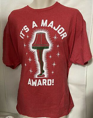 Men's IT'S A MAJOR AWARD Leg Lamp A CHRISTMAS STORY TEE Men's XXL NWT | eBay Christmas Story Christmas Shirts, Christmas Fan Merchandise Crew Neck Tops, A Christmas Story Leg Lamp, Christmas Story Leg Lamp, Leg Lamp, Christmas Story, Family Christmas Shirts, Christmas Family, Tag Sale