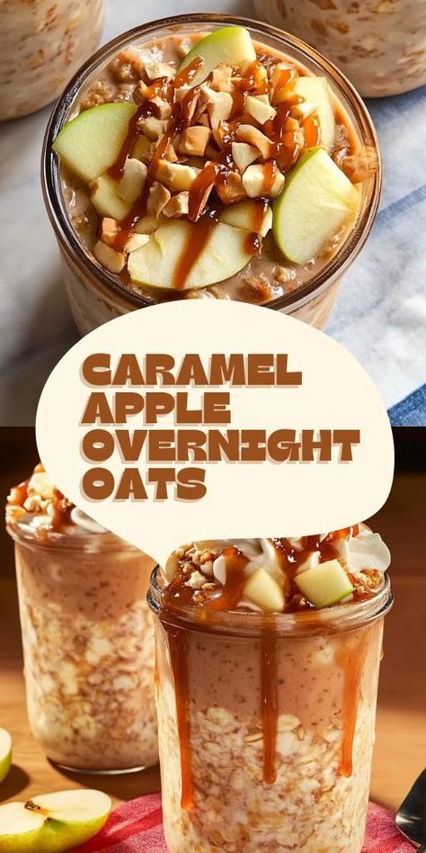 🍎 Wake up to a healthy and delicious breakfast with these Apple Cinnamon Overnight Oats! This easy, make-ahead recipe combines creamy oats with fresh apples and warm cinnamon for a cozy and filling start to your day. Perfect for busy mornings or meal prep, just mix, chill, and enjoy! 🌟 Get the full recipe now and try it tomorrow! #OvernightOats #HealthyBreakfast #AppleOats #MealPrep #EasyRecipes #FallFlavors Caramel Apple Overnight Oats, Healthy Caramel Apple, Apple Cinnamon Overnight Oats, Cinnamon Overnight Oats, Apple Overnight Oats, Creamy Oats, Breakfast Prep, Fall Breakfast, Overnight Oats Recipe